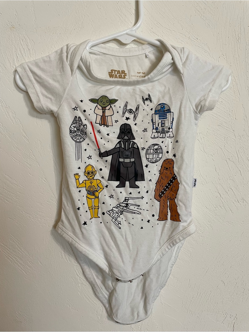Little Sleepies Star Wars play collection onesie 3-6 mo